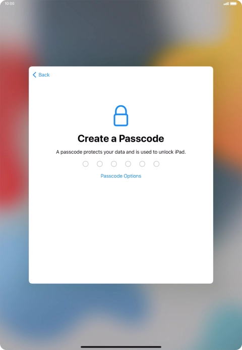 Press Passcode Options.