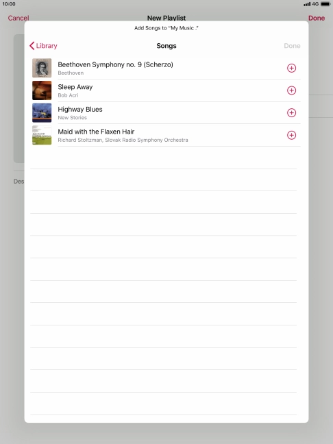 Go to the required category and press the required audio file.