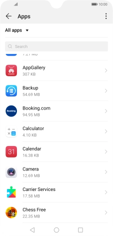 Press the required app.