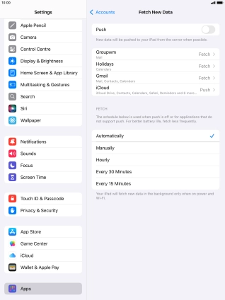 If you turn off the function, press the required setting.
