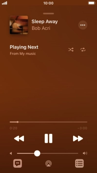 Press the shuffle icon to turn the function on or off.