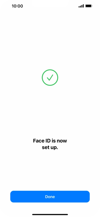 Press Done. If you haven't previously selected a phone lock code, key in a code of your own choice twice.