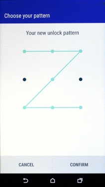 Repeat the selected phone lock code and press CONFIRM.