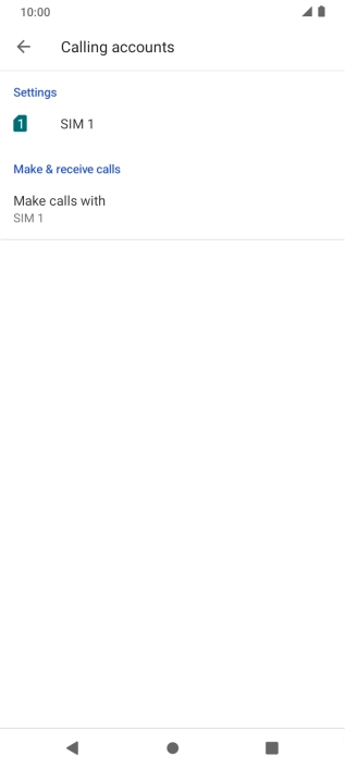 Press the name of the SIM.