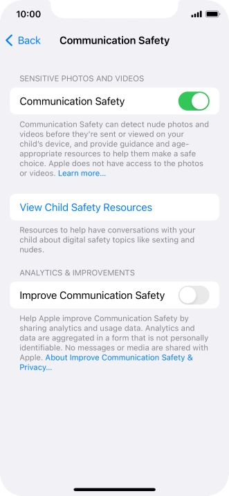 Press the indicator next to 