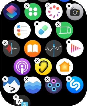 Press the delete icon next to the required app.