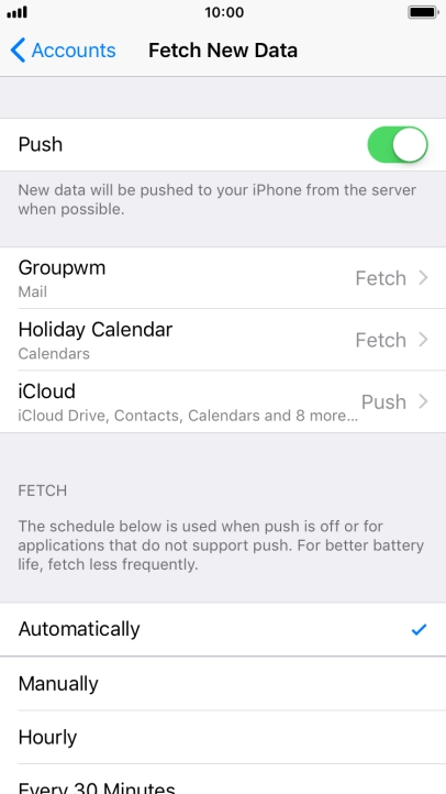 Press the indicator next to 