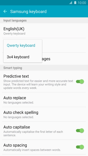 Press Qwerty keyboard.