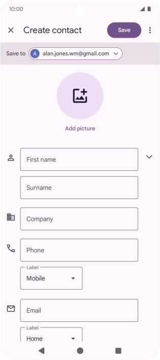 Press the drop down list next to 