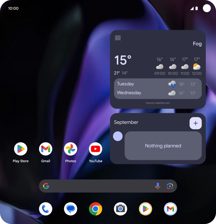 Slide two fingers downwards starting from the top of the screen.