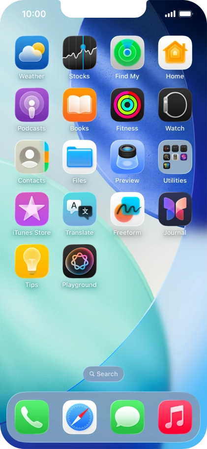 Press and hold anywhere on the home screen.