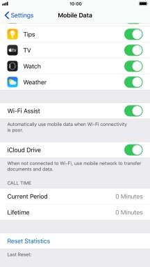 Press the indicator next to 