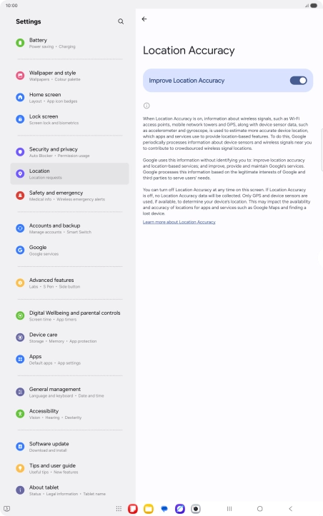 If you press the indicator next to 