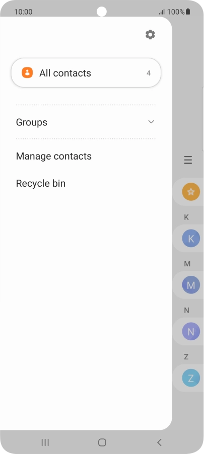 Press Manage contacts.