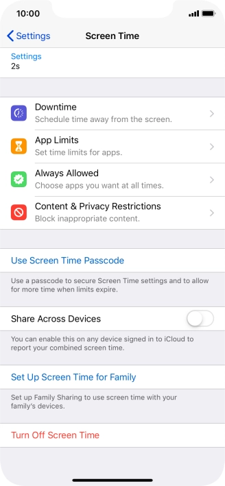 Press the indicator next to 