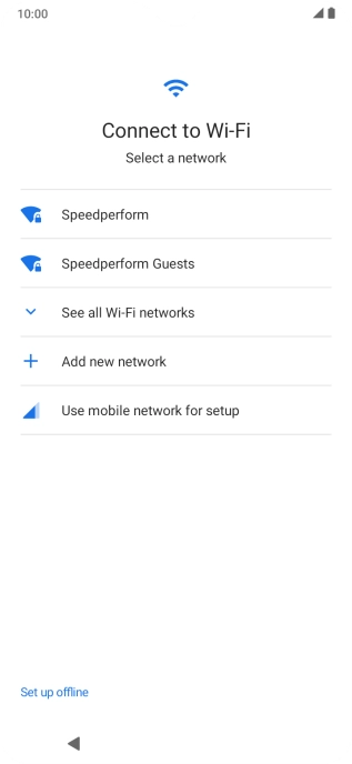 Press the required Wi-Fi network.