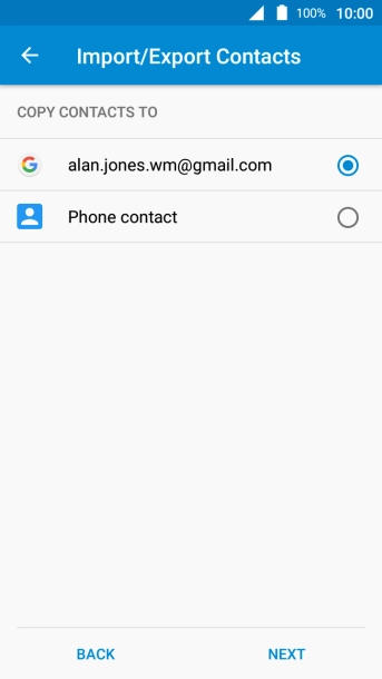 Press Phone contact.