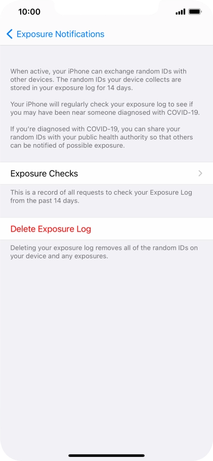 Press Delete Exposure Log.