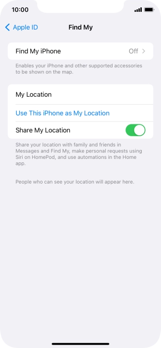 Press Find My iPhone.