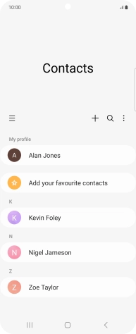 Press the new contact icon.
