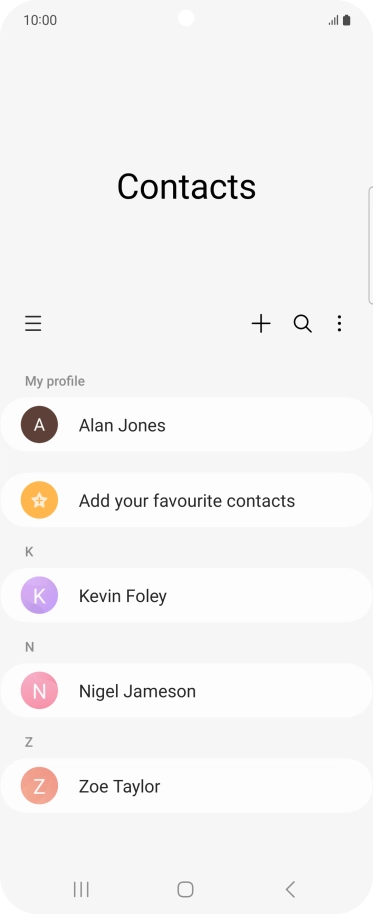 Press the new contact icon.