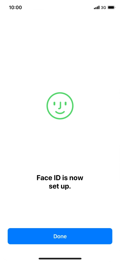 Press Done. If you haven't previously selected a phone lock code, key in a code of your own choice twice.