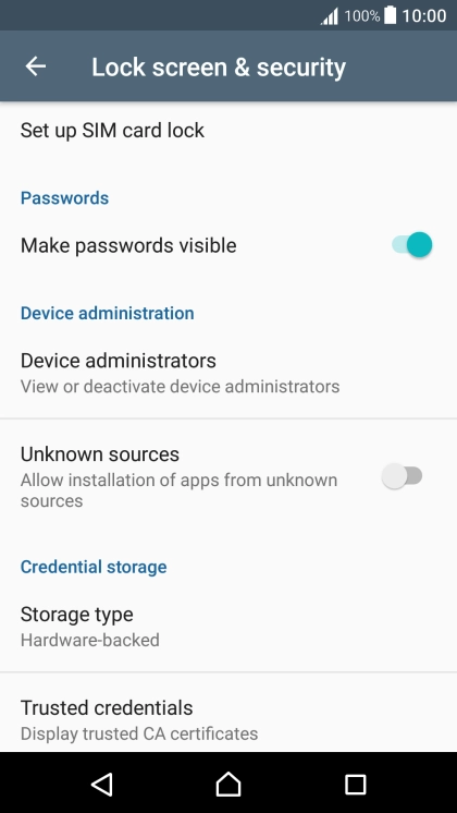 Press Set up SIM card lock.