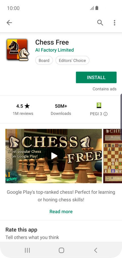 Press INSTALL and follow the instructions on the screen to install the app.