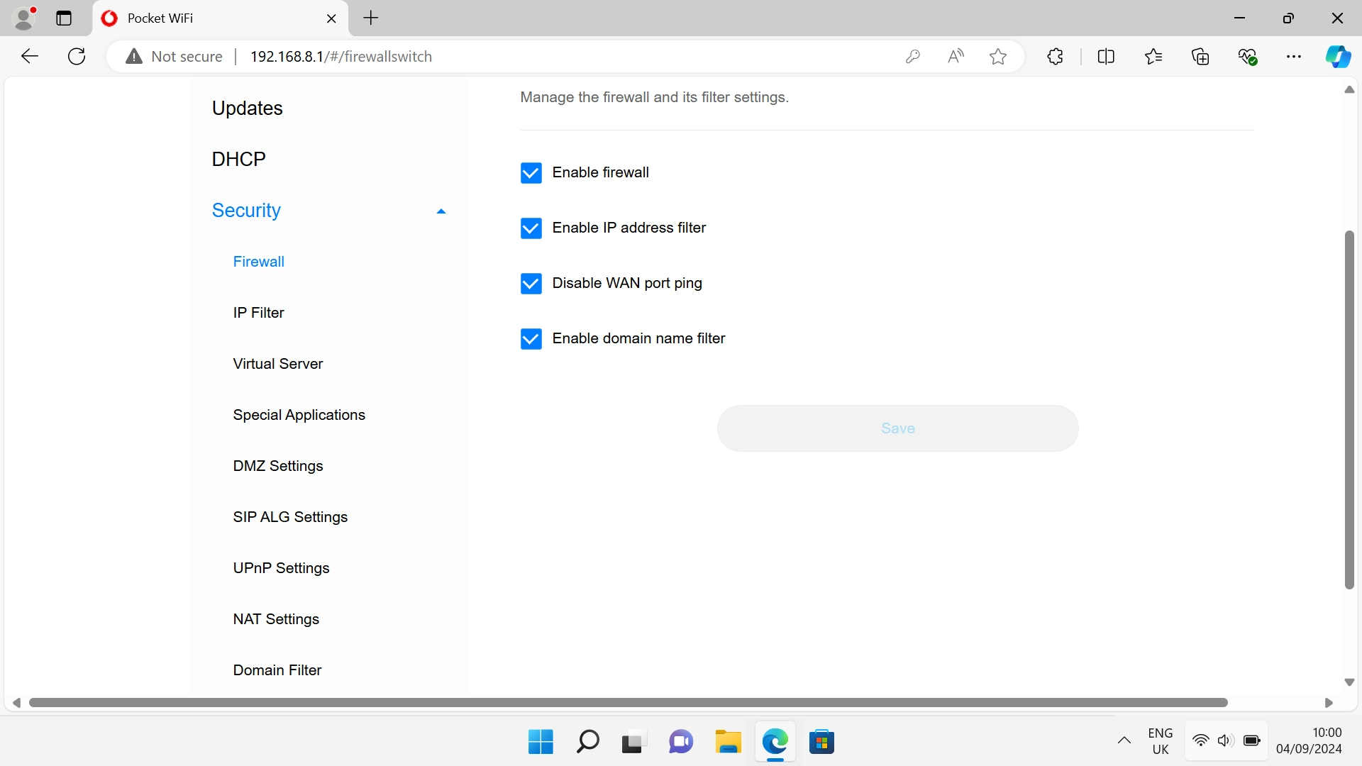 Click Domain Filter.