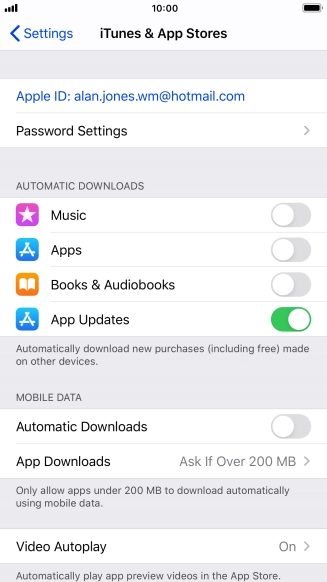 Press the indicator next to 