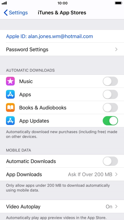 Press the indicator next to 