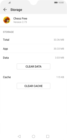 Press CLEAR CACHE.