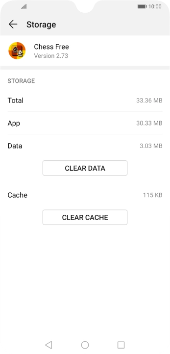 Press CLEAR CACHE.