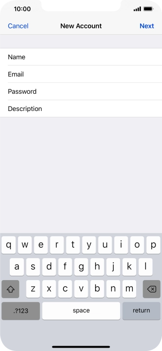 Press Description and key in the required name.