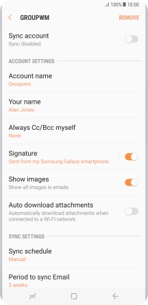Press the indicator next to 