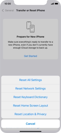 Press Reset All Settings.