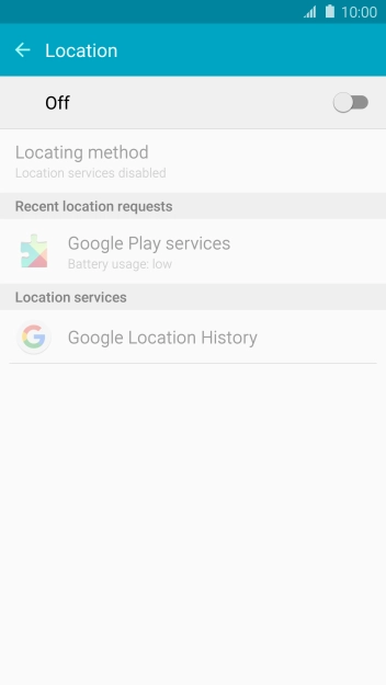 Press the indicator to turn the function on or off.