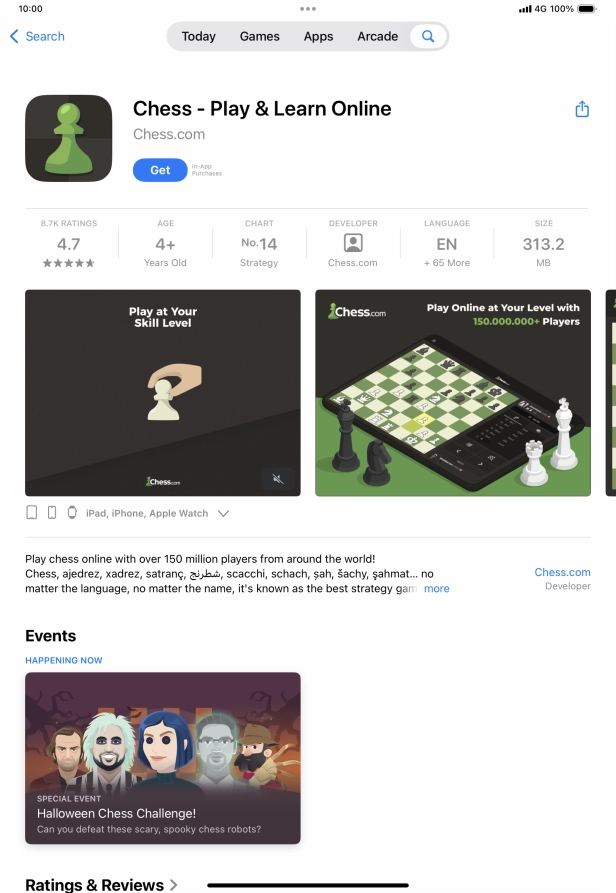 Press Get and follow the instructions on the screen to install the app.