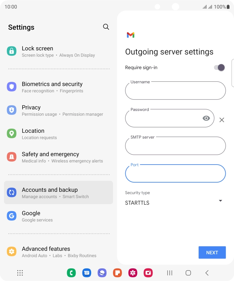 Press the drop down list below 