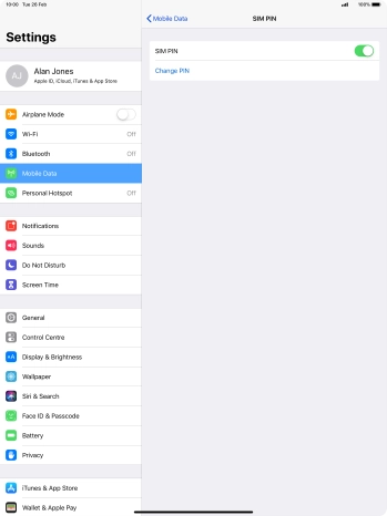 Press the indicator next to 