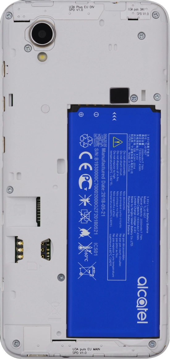 Take hold of the bottom of the battery and remove it.