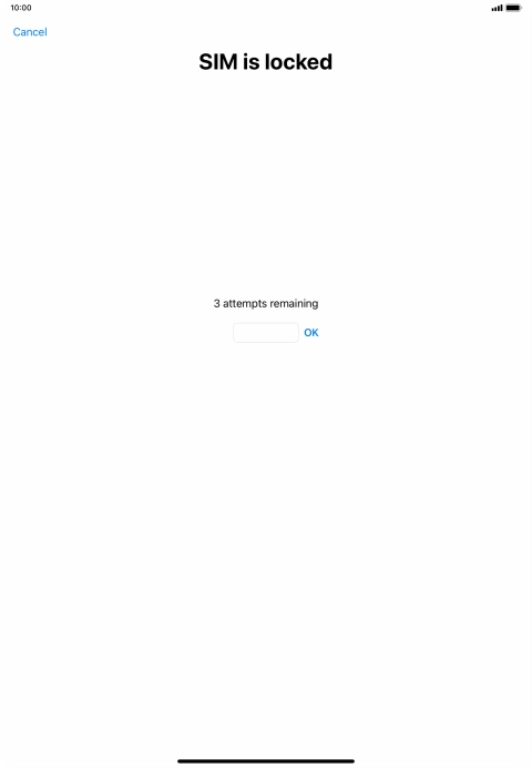 If your SIM is locked, key in your PIN and press OK.