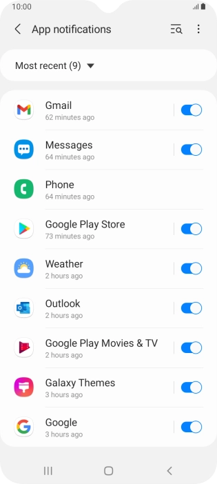 Press the drop down list.