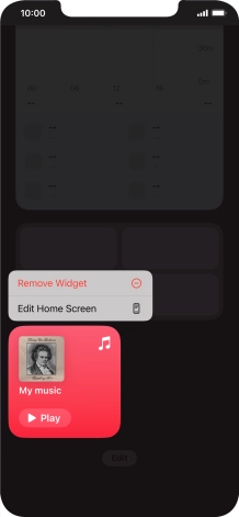 Press Remove Widget.