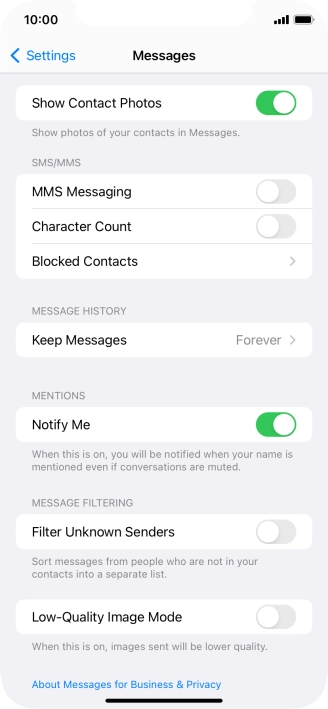 Press the indicator next to 