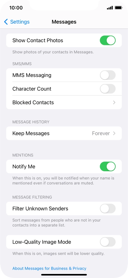Press the indicator next to 