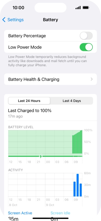 Slide your finger upwards starting from the bottom of the screen to return to the home screen.