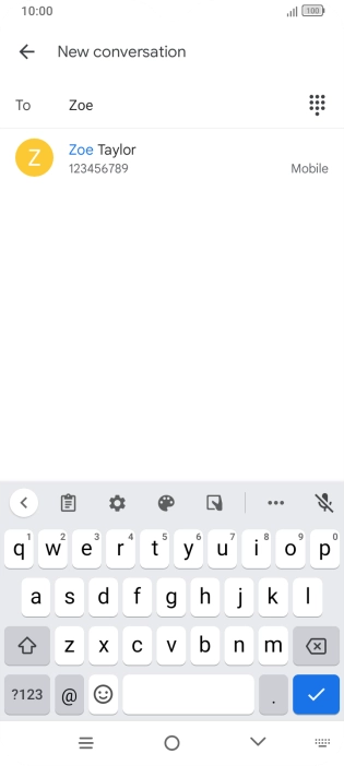 Press the required contact.