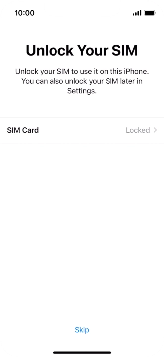 Press SIM Card.