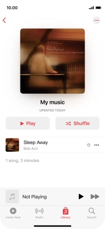 Go to the required category or playlist and press the required audio file.